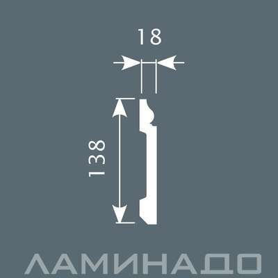 Плинтус напольный экополимер Cosca Decor PX006