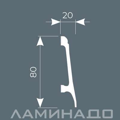 Плинтус напольный экополимер Cosca Decor PX018