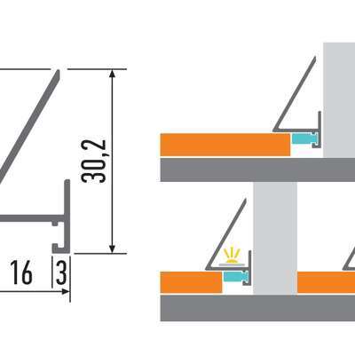 Микроплинтус МС 16-25 (черный)