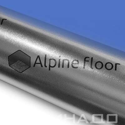 Подложка под виниловый пол Alpine Floor silver foil BLUE EVA 1,5 мм (10м2)