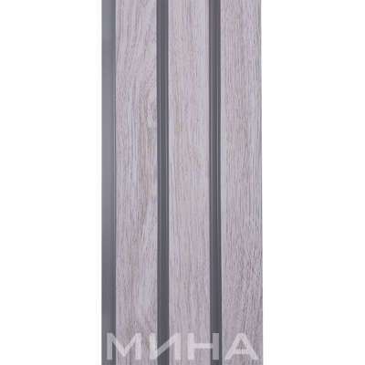 Стеновая панель Grace Rail 3D Сосна серая (2700х120х10мм)